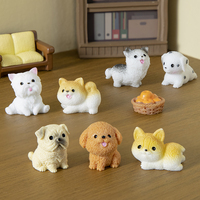 Figurines de chiens miniatures en résine en gros, figurines de chiots mignons pour maison de poupée, jardin féerique, artisanat DIY, décoration intérieure, cadeaux