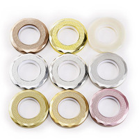 Œillets de rideau en plastique à 2 niveaux, bords en diamant, œillets pour fenêtre