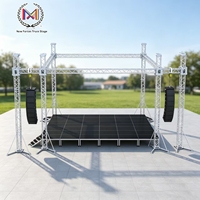 Plataforma de Escenario Modular de Aluminio con Techo de Arco Curvo, Sistema de Escenario para Eventos y Conciertos al Aire Libre de Ensamblaje Rápido