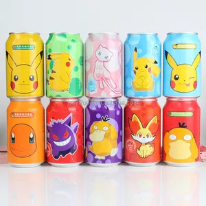 批发日本流行卡通苏打水定制私人设计罐装碳酸软饮料