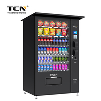 Mesin Penjual Otomatis Minuman dan Camilan Tahan Air TCN untuk Luar Ruangan, Dapat Disesuaikan, Combo Pintar, 24/7 Otomatis dengan Manajemen Jarak Jauh