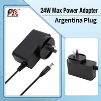 Nouvel adaptateur secteur mural 24V 0.5A 12W avec prise argentine, chargeur mural 24 volts 500mA, adaptateur d'alimentation pour bandes LED