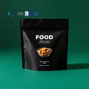 Prix d'usine Sacs en aluminium personnalisés Pochettes debout à fermeture éclair Sacs en mylar noir pour la nourriture - Product Image 3