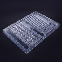 Plateau de boursouflure médical d'emballage en plastique de pilule Logo-imprimable ultra-propre pour des ampoules