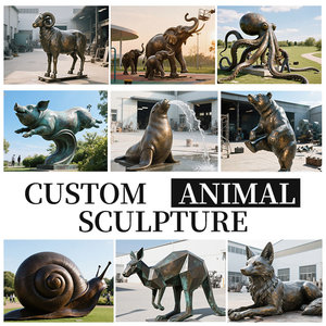 Escultura de Animales de Bronce Metálico Gigante de Alta Calidad para Decoración de Jardín, Estatua de Elefante, Oso, León, <span class=keywords><strong>Tigre</strong></span>, Camello - Product Image 4