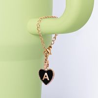 Tasse initiale personnalisée pendentif gobelet décoration accessoires compatible bouteille d'eau lettre chaîne pour tasse