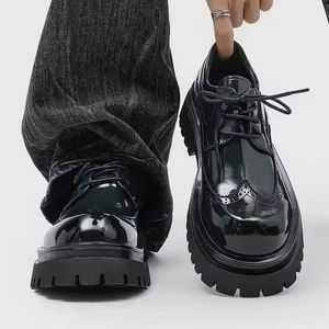 รองเท้าหนังแท้ผู้ชาย สำหรับงานทางการ ธุรกิจ งานแต่งงาน ปาร์ตี้ กันลื่น กันน้ำ ระบายอากาศ ทนทาน แบบผูกเชือก - Product Image 5