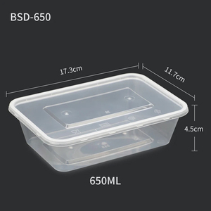 Caja Rectangular de PP Moldeada por Inyección, Reciclable, a Prueba de Fugas, Apta para Microondas, Duradera, Libre de BPA, Desechable, Personalizada, al por Mayor, de 34 oz - Product Image 3