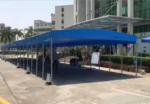 Tente de lavage de <span class=keywords><strong>voiture</strong></span> imperméable en PVC acier bois métal <span class=keywords><strong>toile</strong></span> push pull garage pliant abri d'auto entrepôt de stationnement mobile événements en plein air - Product Image 6