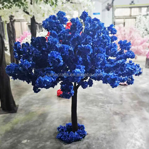 Arbres artificiels <span class=keywords><strong>1</strong></span>.2m centre de table en fleurs de <span class=keywords><strong>cerisier</strong></span> rouge arbre à fleurs bleues pour fournitures de décoration de table de mariage-vieux - Product Image 1