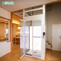 Ascensore Residenziale Compatto per 2-4 Piani, Porta Automatica, per Interni ed Esterni, Elevatore per Villa e Casa, Capacità 400kg