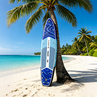 Vente flash : SUP gonflable Drop Stitch 11' x 33" avec pompe, planche à pagaie bleu marine, kit complet, polyvalent, yoga
