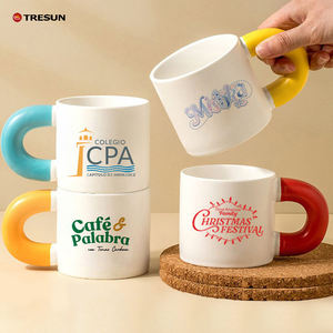 Taza de Cerámica Estética Nórdica, Taza Gruesa para Café Latte, Color Azul Marino Mate, Impresión Personalizada en Tazas - Product Image 2