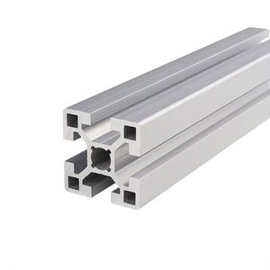 Industrial 6000 Series Aluminum Alloy European Standard 4040W Heavy-duty Perforated Frame <b>Bracket</b> with Cutting Service 40x40 - Product Image 1