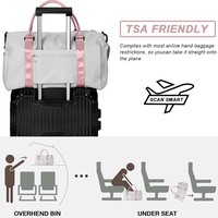 Sac de voyage personnalisé pour le yoga, imperméable, grande capacité, sac fourre-tout, sac de sport, sac de voyage, sac de sport avec compartiment pour chaussures
