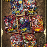 YQ Pokemoned Three Gods Scroll Card Set Origin 6.0 Super Topic Ink Fan Art Foil Packs, Groudon Kyogre Tarjetas Coleccionables Raras TCG