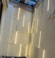 Paneles de Piedra Artificial de Poliuretano, Revestimiento de Pared de Piedra Sintética, Panel de Piedra Falsa para Interiores y Exteriores, Muestra Gratuita