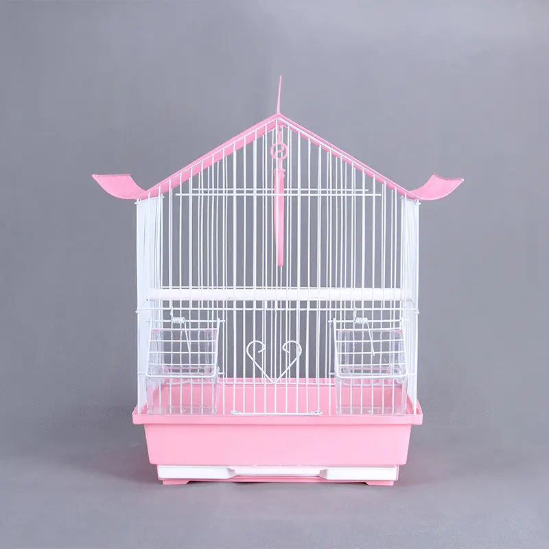 Forniture per animali all'ingrosso gabbia per pappagalli in filo metallico portatile gabbia per uccelli piccola e media accessori per uccelli casa