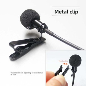 Microphone cravate filaire double canal Jingdi pour enregistrement et diffusion en direct, compatible connecteur 3,5 mm - Product Image 4