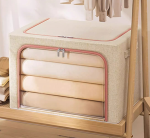 Nueva caja organizadora de ropa plegable lanzada, cajas de almacenamiento plegables de tela, organizador de almacenamiento de cubos para dormitorio - Product Image 6