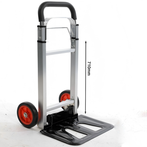 Carrello <span class=keywords><strong>a</strong></span> <span class=keywords><strong>Mano</strong></span> Pieghevole con Telaio in Alluminio, Convertibile, con Due <span class=keywords><strong>Ruote</strong></span> <span class=keywords><strong>per</strong></span> Uso Industriale e in Magazzino - Product Image 1