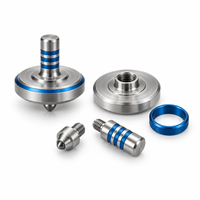 Toupies en titane de grade 5 (Ti-6Al-4V) usinées avec précision par CNC, finition de surface, pour bureau, EDC, marque privée, OEM, ODM