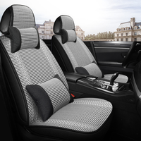 Hochwertiger Moderner Luxus-Eisseide-Polyester Vier-Jahreszeiten-Universal-Autositzbezug Komplettset Atmungsaktiver Autositzbezug