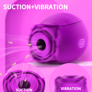Silicone ABS Material <strong>Small</strong> Trumpet Flower Vibrator with 7 Freq Suction USB Mag Charging Waterproof Rose Vibrator Sexy Toys - Product Image 6
