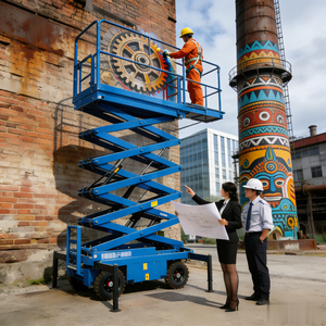 Factory Price Automatic Outdoor Aerial Work Platform Scissor Lift Hydraulic Pedestrian Electric Stacker Engine Warranty 1 Year - Product Image 6