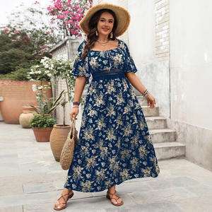 Robe Élégante pour Femmes Imprimé Floral <span class=keywords><strong>Maxi</strong></span> Grande Taille Style Bohème d'Été Nouvelle Jupe - Product Image 1