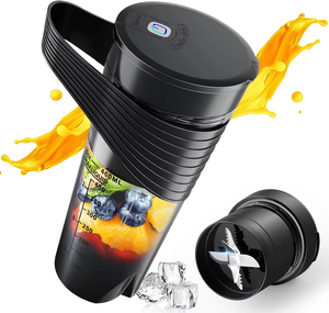 2025 New Factory Design IPX7 Waterproof 470ml USB-C Recarregável Sem Fio Elétrico Portátil Liquidificador Ice <span class=keywords><strong>Shaker</strong></span> Garrafa Com Palha - Product Image 1