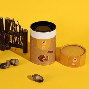 Custom Design Coffee Bean <b>Metal</b> lid Kraft Cardboard Cylinder Packaging Box <b>Food</b> Grade Protein Powder Paper Tube <b>Container</b> - Product Image 6