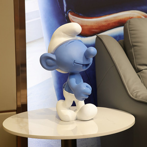 Décoration d'Intérieur Faite Main Style Nordique pour Poupée <span class=keywords><strong>Schtroumpf</strong></span> Mignonne en Dessin Animé, Résine Écologique, Design Personnalisé Style Instagram pour Noël - Product Image 3