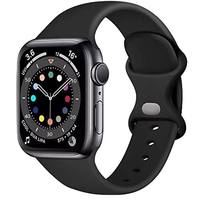 Bracelet de remplacement sport en silicone souple personnalisé, compatible avec les Apple Watch 40/41/42 mm et 44/45/46/49 mm