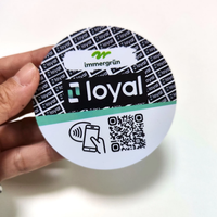 Étiquette personnalisée avec code QR, carte PVC avec menu NFC et puce NTAG215, communication RFID 13,56 MHz pour restaurant et magasin