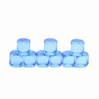 Dés en acrylique transparent personnalisés D6 16mm 20mm carrés avec impression de logo pour l'enseignement