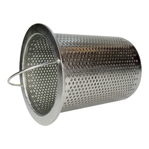 Flat Punched <b>Mesh</b> <b>Basket</b> Filter Element 304 Stainless Steel and Plastic 150*200 Size - Product Image 3