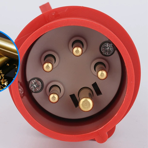 Prise d'alimentation industrielle 400V en laiton et plastique, 5 broches, prise diagonale, 63A/5P-1155, IP44, compatible WiFi, conforme aux normes CN, EU, US - Product Image 3