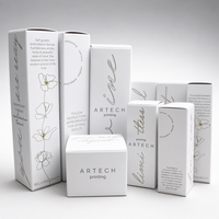 Boîte à cosmétiques en papier enduit écologique avec logo personnalisé, certifiée FSC, emballage de luxe en carton rigide pour produits de soin de la peau en gros