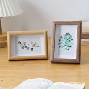 Wood Photo <b>Frame</b> Rectangle Solid Wood Handmade Tabletop Display <b>Frame</b> For <b>Plant</b> Specimen Artwork Children's Photos - Product Image 4