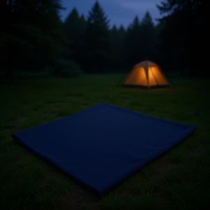 Cobija Ligera Vianney Tamaño King Size / Queen Size Azul Marino con Diseño de Tela Lisa - Product Image 2