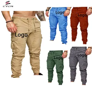 Conyson Hot Sale Wholesale Custom Solid Pockets Man's Cargo Pants Multi-pocket Fashionable Casual Sports Sweatpants Trousers