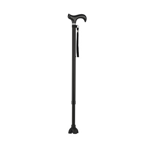 Adjustable Aluminum Alloy Telescopic Cane Black 3 Section <b>Walking</b> <b>Stick</b> For Senior Outdoor Use - Product Image 3