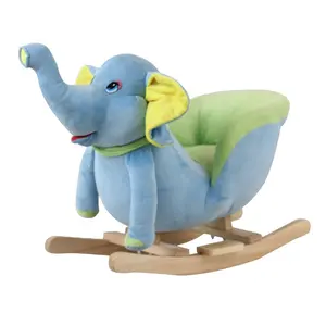 OEM生产软蓝色大象填充动物婴儿玩具