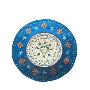 Qualité supérieure couleur <span class=keywords><strong>bleue</strong></span> avec <span class=keywords><strong>fleur</strong></span> pleine impression 100% plaque de mélamine pour le dîner - Product Image 2