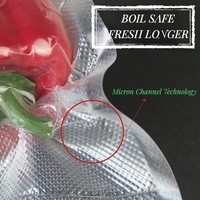 Rollos transparentes de plástico para sellado al vacío de grado alimenticio, bolsas de plástico para envasado al vacío, rollos de bolsas para sellado al vacío