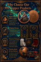 Pièces de monnaie personnalisées en cuivre fin .999 de 1 oz sur le thème de la mythologie viking nordique : Odin Père des Peuples, Thor, Valkyrie – Jetons commémoratifs de défi et souvenirs