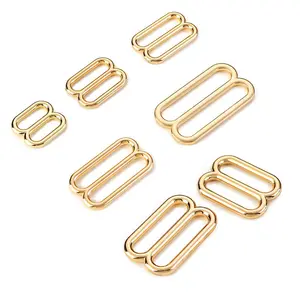 High quality metal bra swimwear accessories slides hooks and rings underwear bra strap adjuster set clasp and sliders