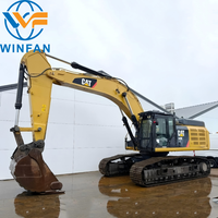 Excavatrice de construction Caterpillar d'occasion Cat 349E avec pompe hydraulique Caterpillar d'origine pour la construction de barrages et les travaux de régulation fluviale