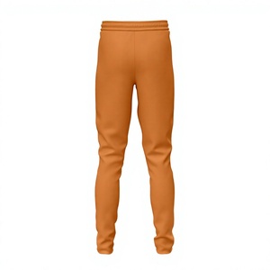 Pantalon de sport en coton double jersey coupe classique orange personnalisé, fabriqué au Pakistan - Product Image 3